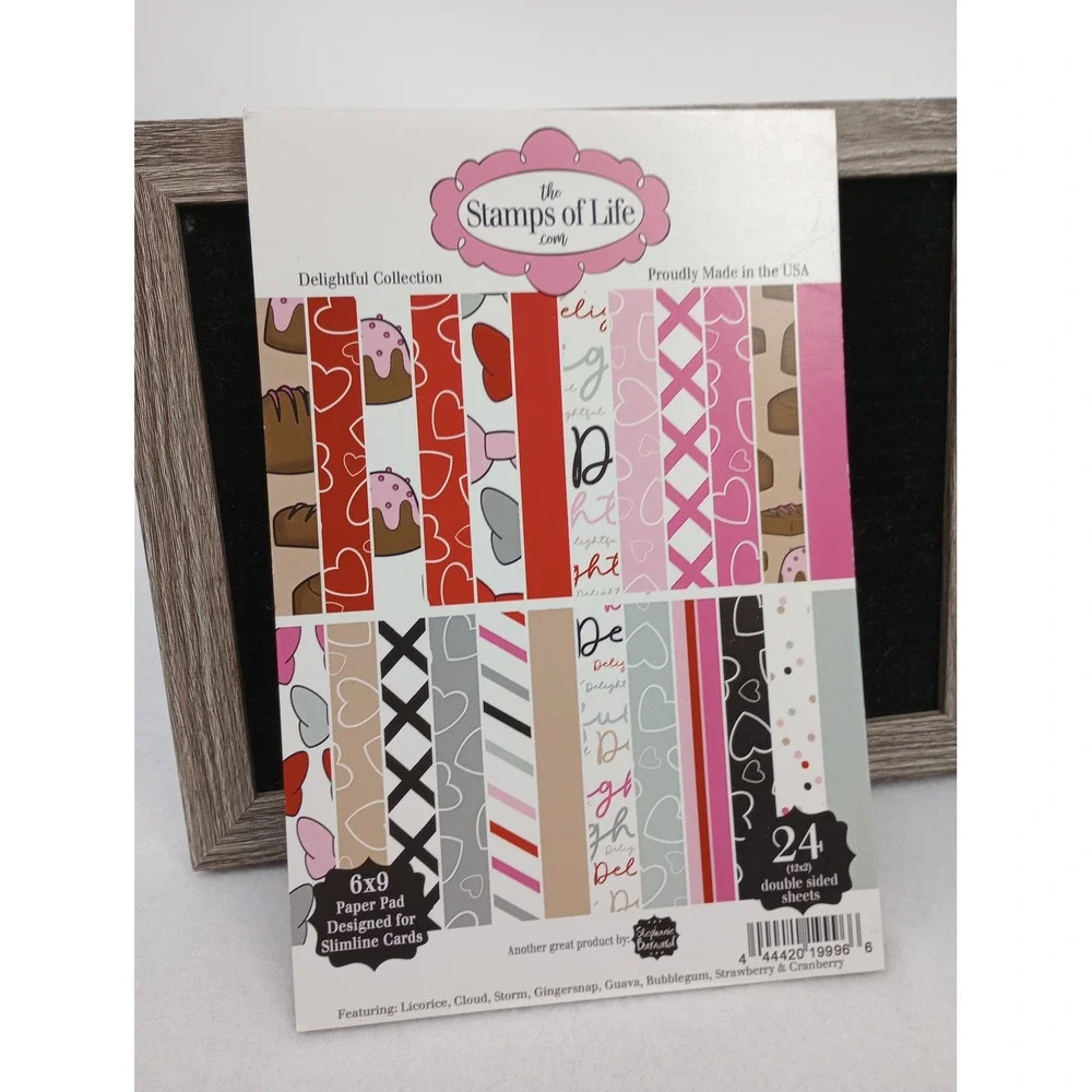Stamps of Life Paper Pad Crafting 6x9 Multicolor Delightful Collection 24 Sheets